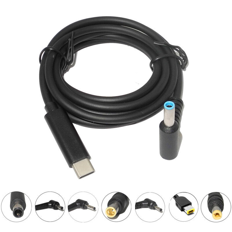 Cable de carga USB C PD, convertidor de adaptador de corriente Universal tipo C a CC para portátiles Lenovo, Asus, Dell, Hp, Acer, Samsung, LG