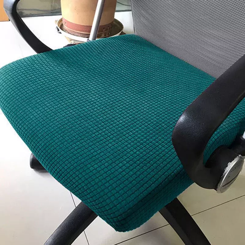 Coprisedile per sedia da ufficio in velluto 1pc coprisedile girevole per Computer coprisedili antiscivolo per sedia elastica moderna fodera antipolvere rimovibile