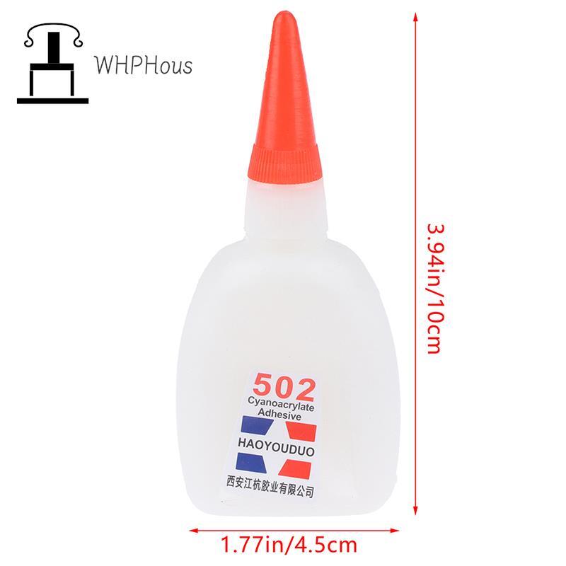 1Pc 502 Strong Glue Instant Quick Dry Cyanoacrylate Strong Adhesive Quick Bond Leather Rubber Metal Repair Tool Office Supplies