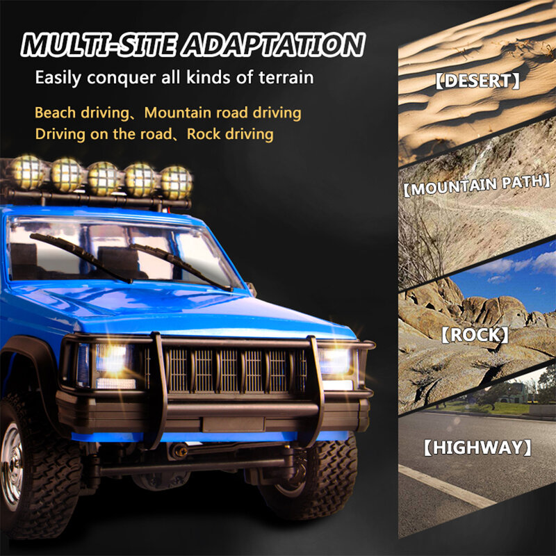 Jeep d'escalade à quatre roues motrices MN78 pour garçons, jouets de véhicule RC, plein trafic, télécommande, cadeaux, 1/12, 2.4 mesurz