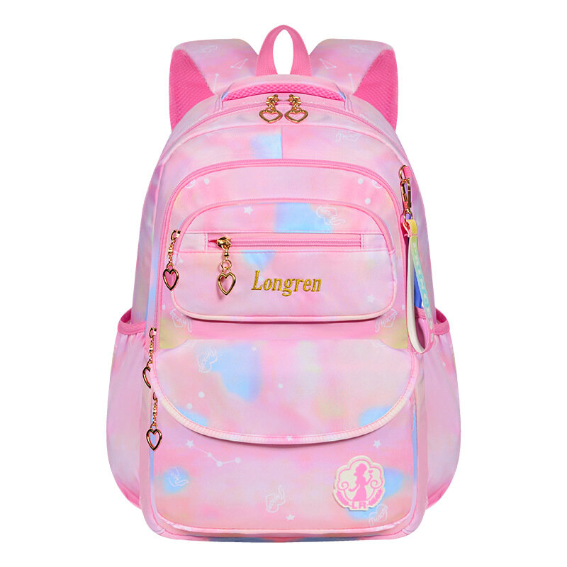 Школьный рюкзак для девочек для начальной принцессы, водонепроницаемые детские портфели для учеников 1-3-6 классов