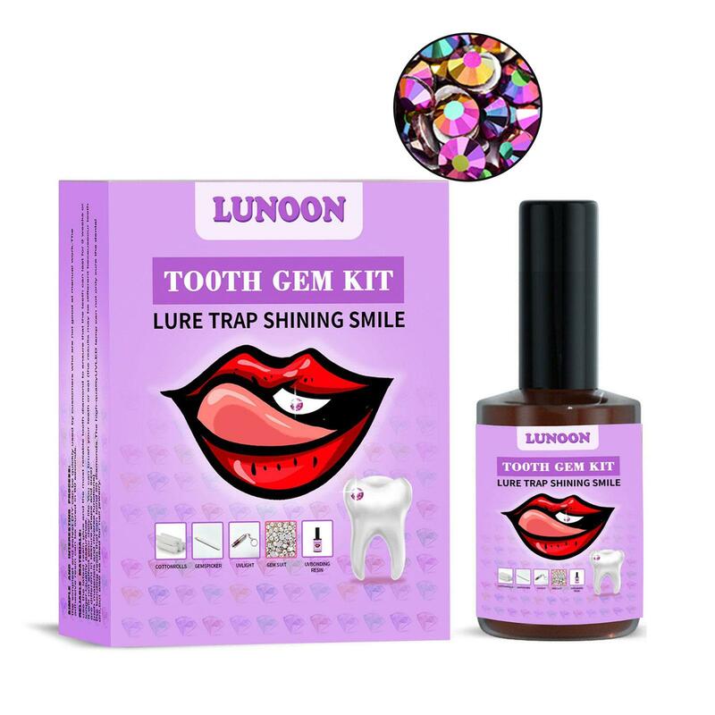 Tooth Gem Jewelry Kit com adesivo UV Cura Light Glue, Cristais De Diamante DIY, Decoração De Dentes, Aplicação De Ornamento