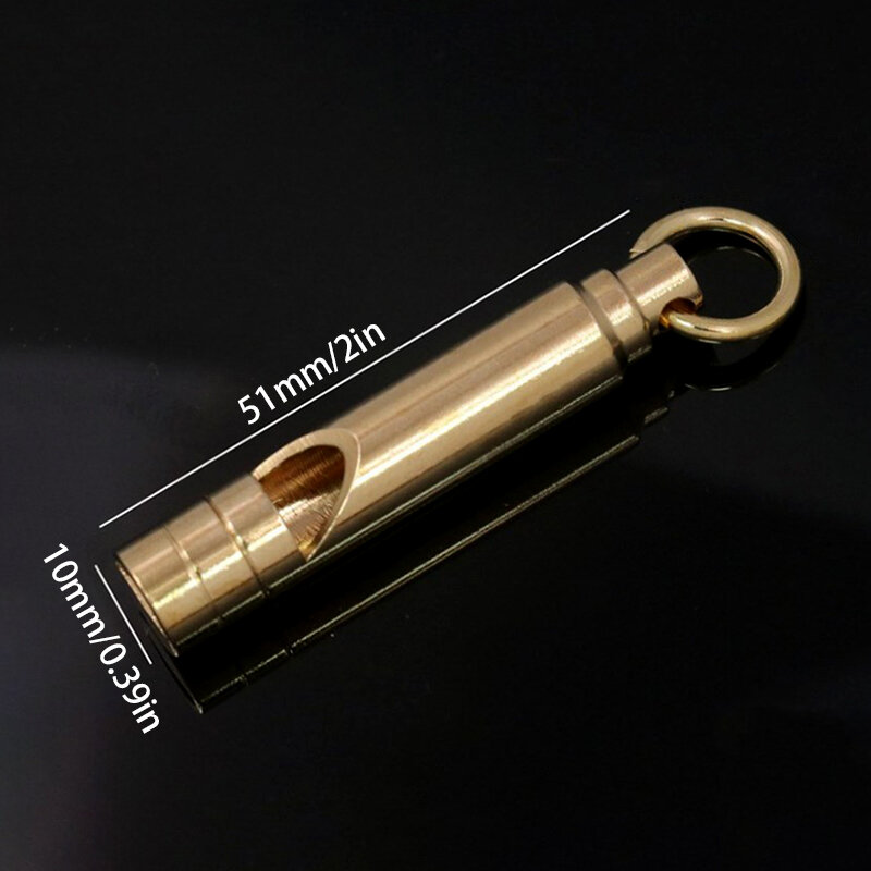Multifunctional Brass Emergency Survival Whistle Portable Keychain Outdoor Tools Training Whistle For Camping Hiking