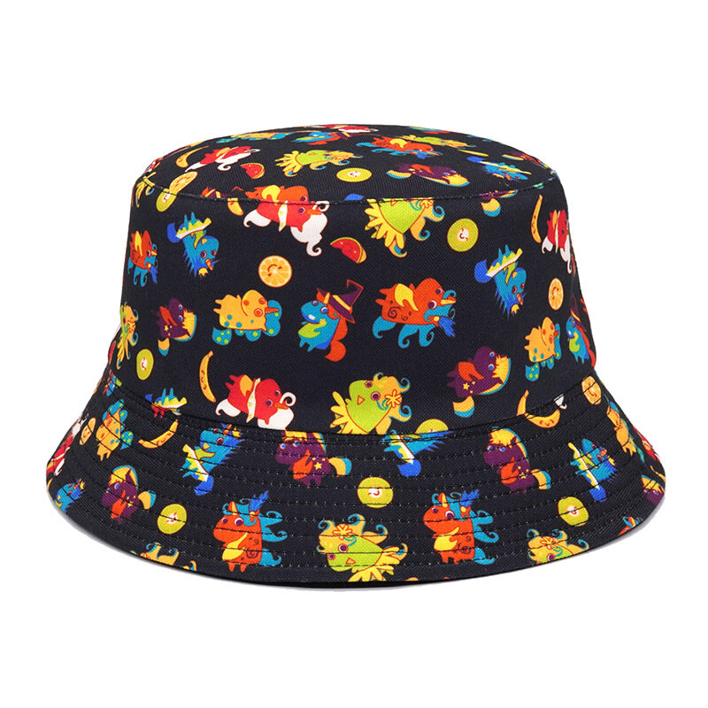 Topi Bucket motif huruf 2023, topi matahari musim panas Panama untuk wanita, topi memancing nelayan