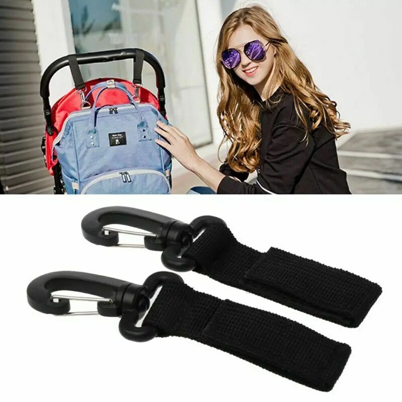 2 buah/lot untuk anak-anak kursi dorong Buggy tas popok gantungan kursi dorong klip tas belanja kereta bayi kait kereta bayi