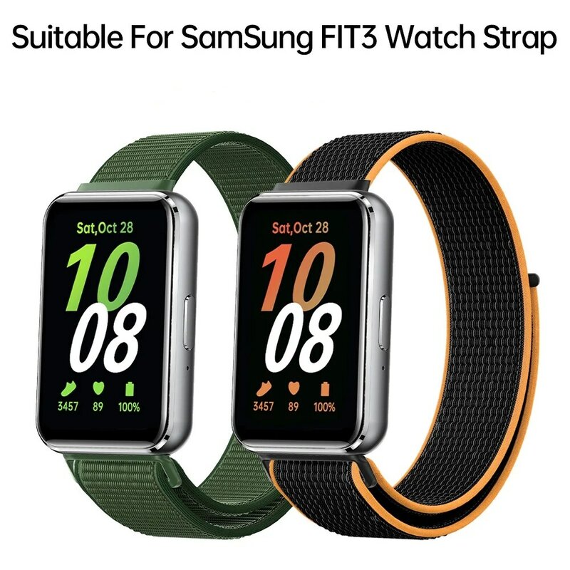 IPANWEY-Pulseira de relógio de nylon de liberação rápida para homens e mulheres, pulseira ajustável, tecido macio, Samsung Galaxy Fit 3