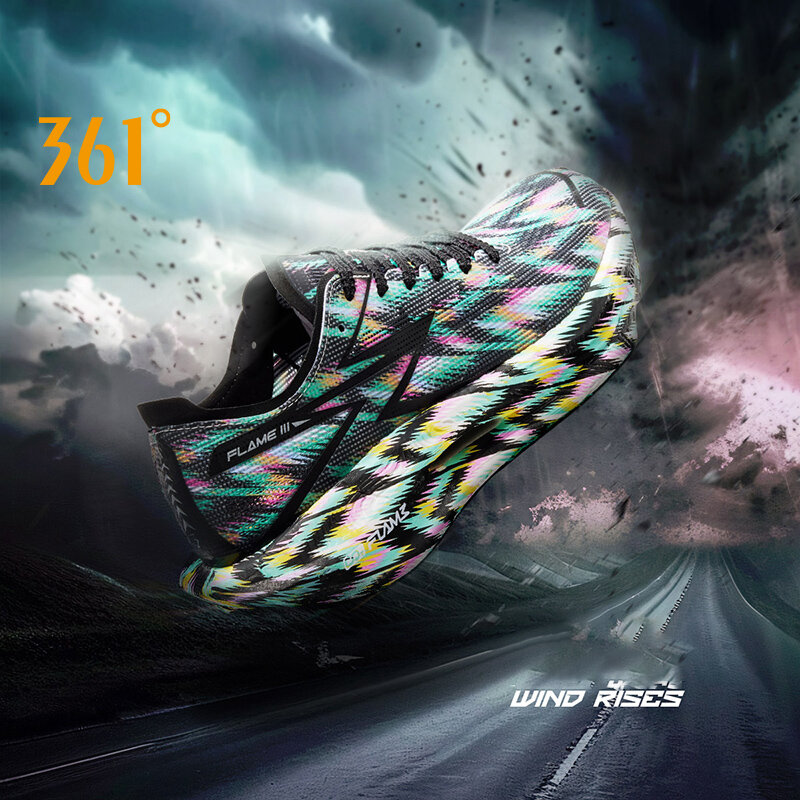 361 gradi Flame 3.0 scarpe da corsa da uomo Marathon Carbon Plate ammortizzazione traspirante Sneaker da corsa antiscivolo 672412207