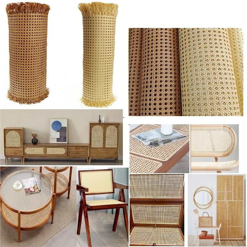 Rolo indonésio plástico do Rattan do Webbing, material durável, impermeável, decoração quente da parede, reparação da mobília, tabela da cadeira, 20-100cm