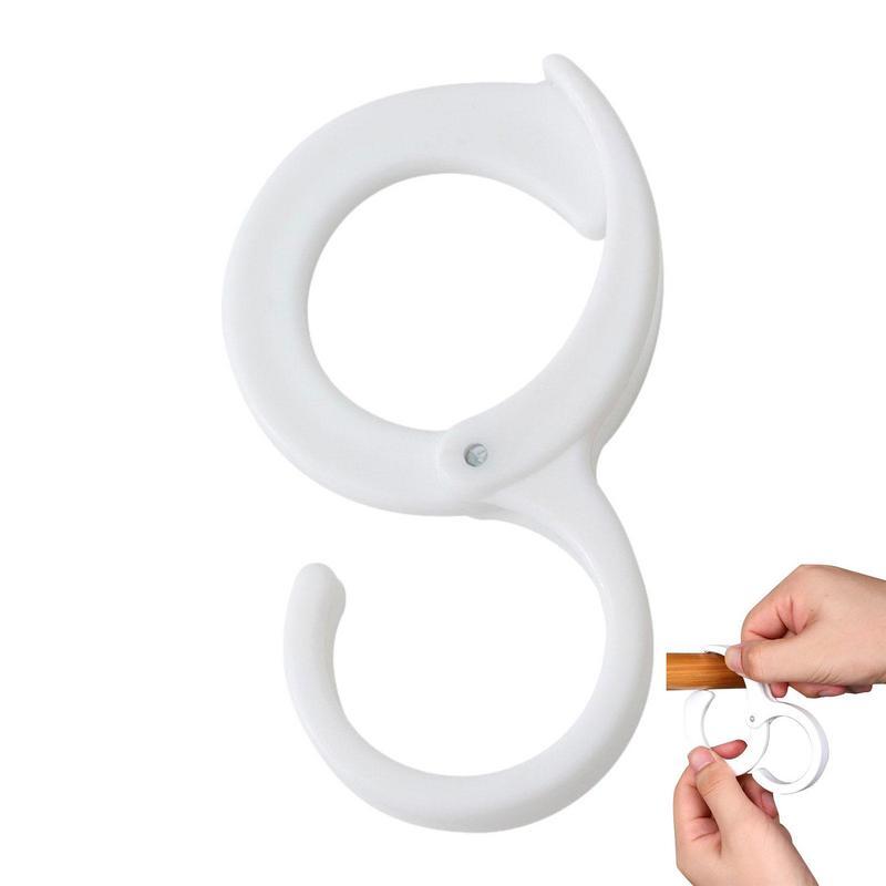 S-Shaped Card Position Hook Wardrobe Closet Hook Household Punch-Free Snap Ring Coat Hat Tie Storage Rack