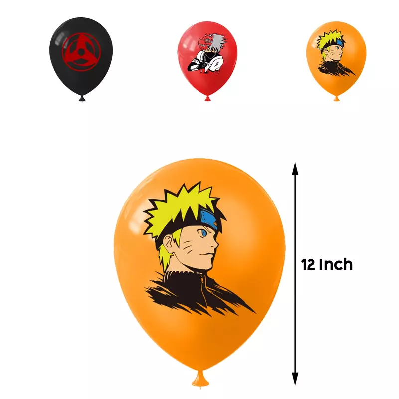 Motyw Naruto dekoracja urodzinowa z flagą rimana wstawka do ciasta z balonem spirala aranżacja dekoracja wnętrz