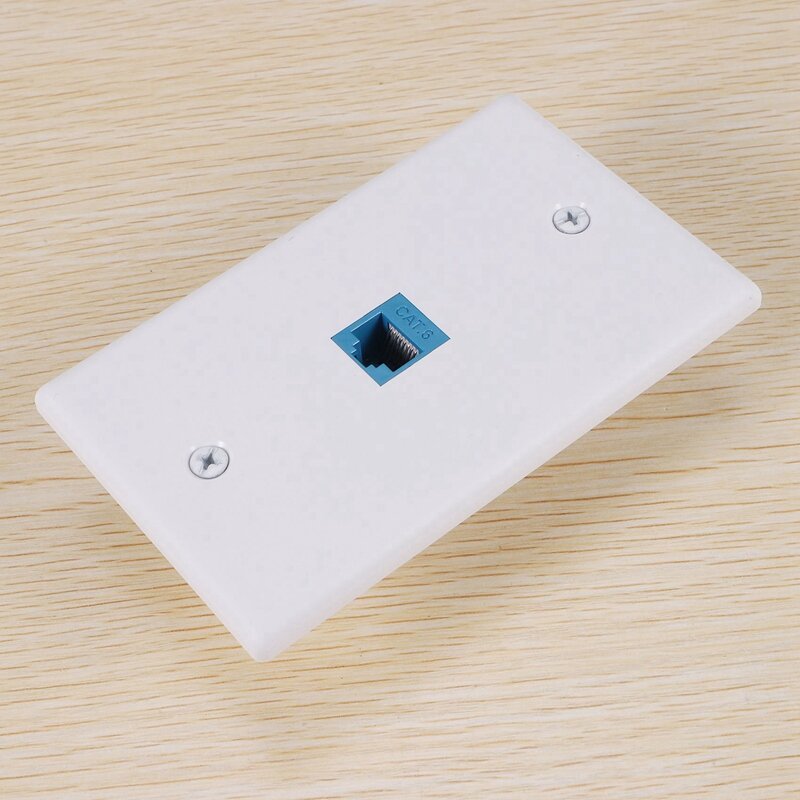 20 Pieces Ethernet Wall Outlet Plate Cat6 RJ45 Wall Plate Jack Female To Female Ethernet Inline Coupler Plates Ethernet