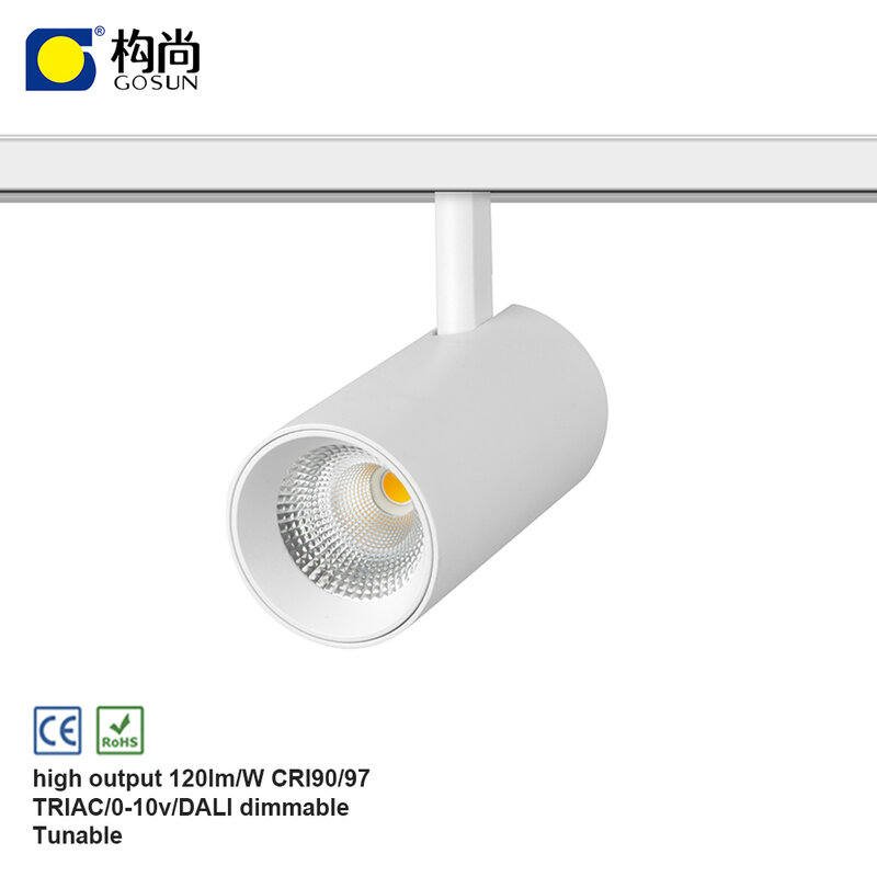 LED Magnetic Track Light para Indoor, Track Light, 2*8W, 48V, Design Popular, Zigbee