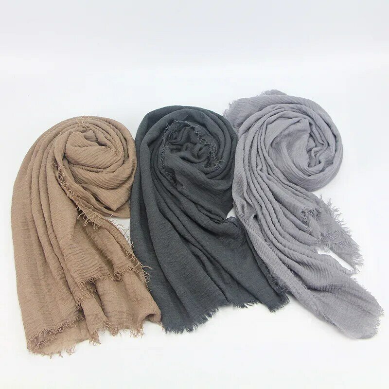 Женский стиль, хиджабы, однотонные шарфы из пашмины, шали, шарфы, повязка на голову
