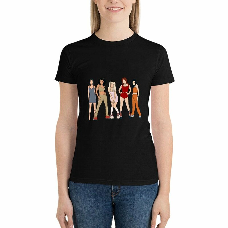 Spice Girls t-shirt top vestiti estivi vestiti hippie magliette per le donne vestibilità ampia
