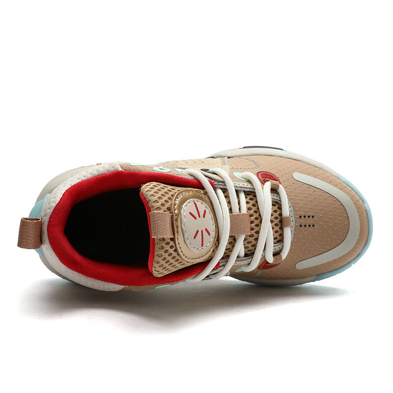 Повседневная Спортивная обувь для мальчиков Новинка весна-осень 2023 кожаная поверхность противоскользящая амортизирующая детская обувь для бега баскетбола