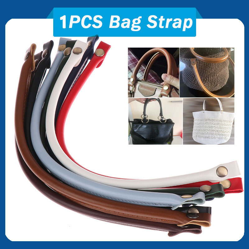 1PCS Bag Handles Replacement for Handbags Women Shoulder Bag Strap PU Leather Bags Belt Solid Color Clasp Accessories For Bag