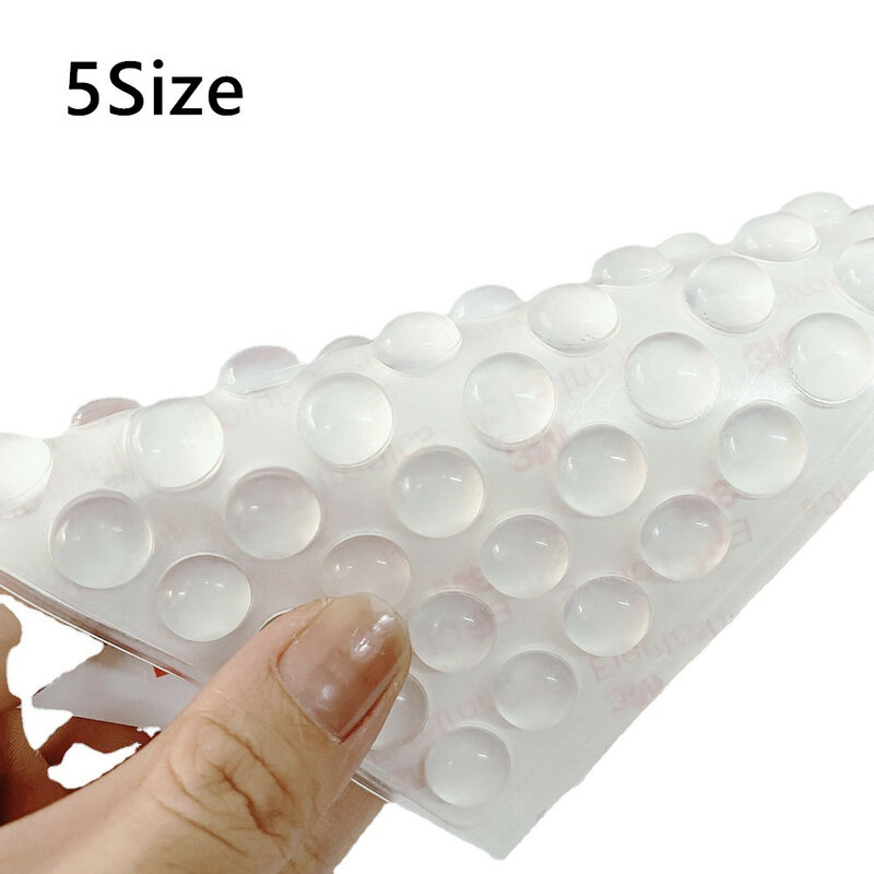 100Pcs Self Adhesive Door Stopper Rubber Damper Buffer Cabinet Bumpers Silicone Furniture Pads Cushion Protective Pads