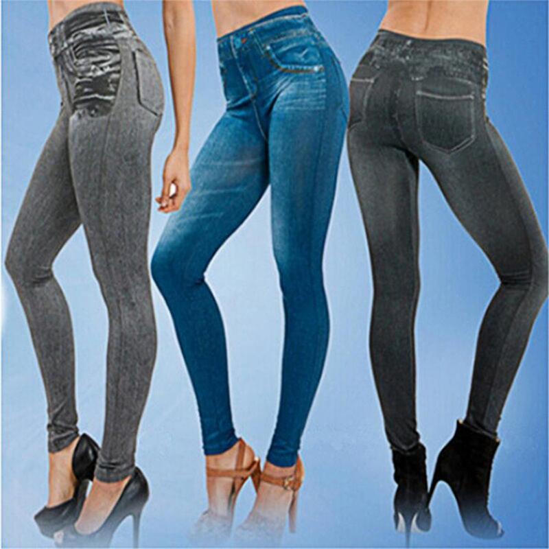 Pantaloni popolari pantaloni a matita con stampa a vita alta pantaloni a matita delicati sulla pelle Multi tasche Jeans a vita alta per il lavoro