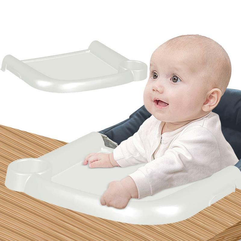 Поднос с глубокой каймой для младенцев, безопасный многоразовый портативный столик с подносом для младенцев, можно мыть в посудомоечной машине