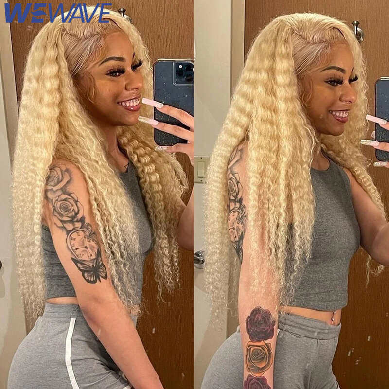 613 Blonde Lace Front Wig 13X6 Hd Lace Frontal Wig Curly Lace Front Human Hair Wig 13X4 Deep Wave Frontal Wigs Glueless Wig