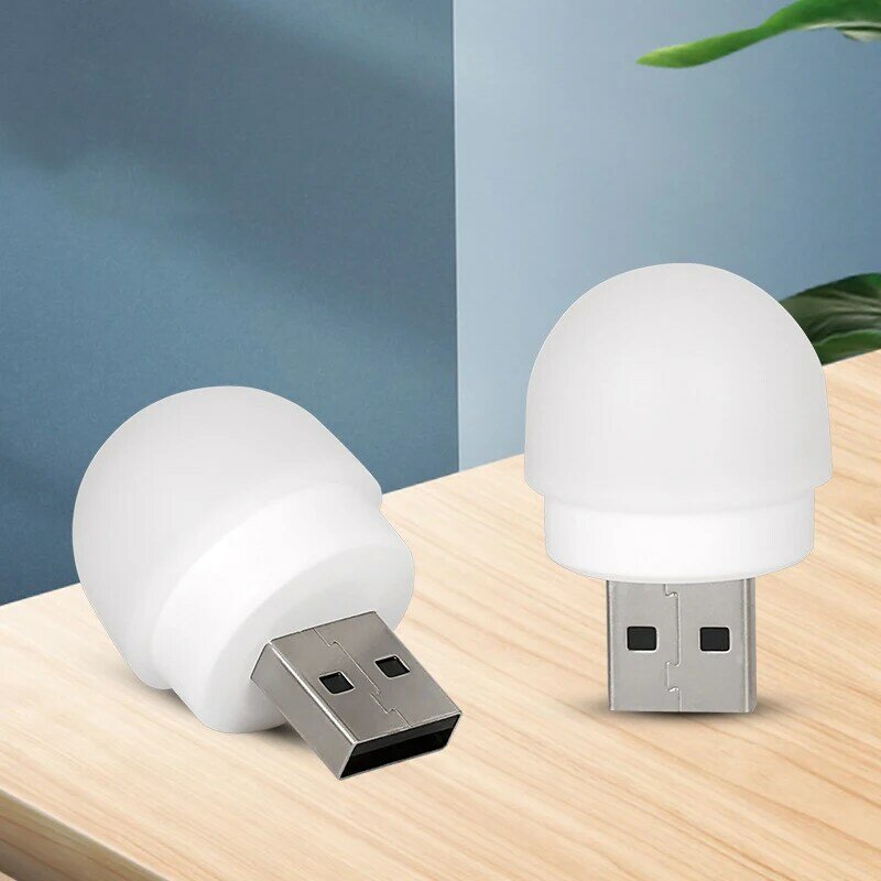 Luz Nocturna LED USB para acampar, luz nocturna Led cálida/blanca, enchufe pequeño, Mini portátil, lectura, dormir