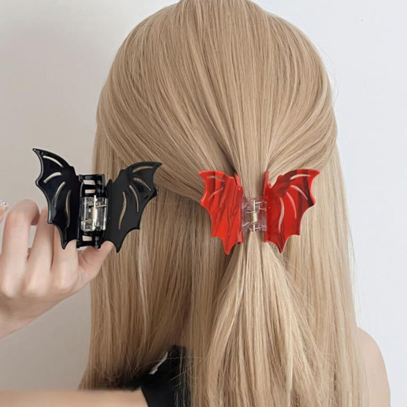 Pinza de pelo de murciélago Harajuku para niña, pinza de tiburón para el pelo, pinza de garra de moda, accesorios para el cabello, nuevo