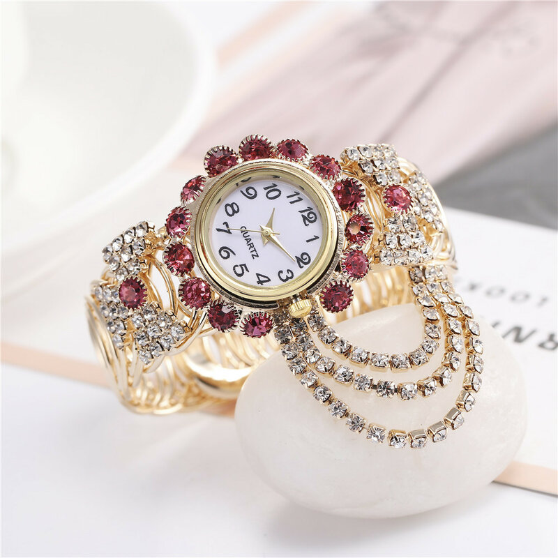 Jam tangan gelang kuarsa modis jam tangan wanita model wanita Kreatif merek Top mewah jam tangan gelang hadiah wanita 2024 jam tangan wanita