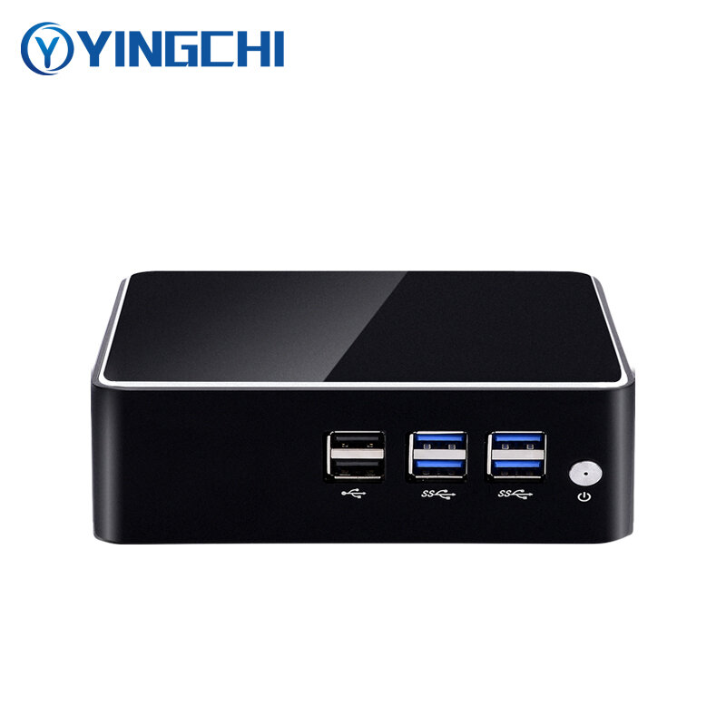 YINGCHI Mini Computer Win10 1000M LAN Core i3-5005U/i5-5200U HD-MI VGA 128G 256G SSD WiFi piccolo PC da scrivania