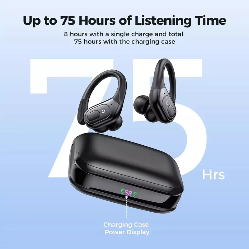 2024 nowy TWS bezprzewodowy 5.3 Bluetooth 9D HIFI Stereo słuchawki muzyczne z redukcją szumów wodoodporne słuchawki sportowe dla iPhone'a