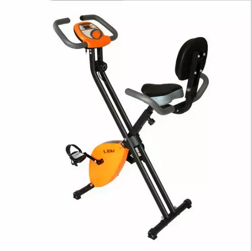 with Pulse Adjustable Resistance and Seat Height Folding Magnetic Upright Exercise Bike for Indoor Use Space Saving