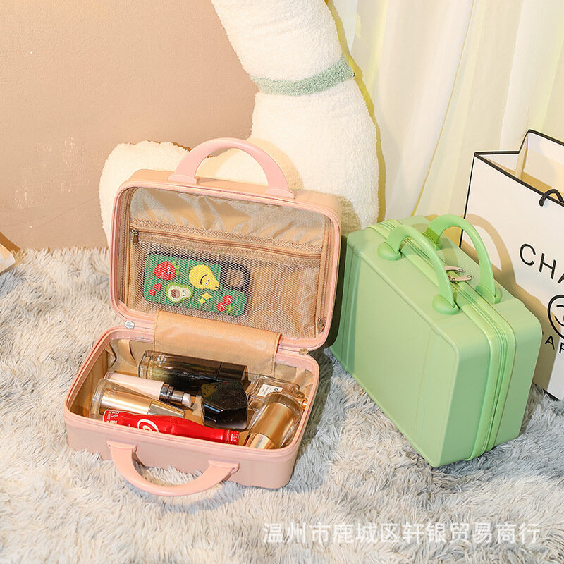 Ручной Чемодан, Женская Подарочная коробка, для хранения подарков, искусственный макияж 14 дюймов, для путешествий, свадебные аксессуары, мини-чемоданы