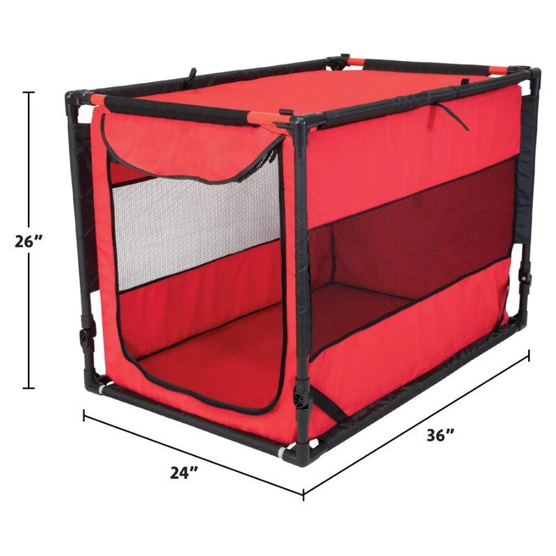 Vibrant Life Large Portable Dog Kennel, Red