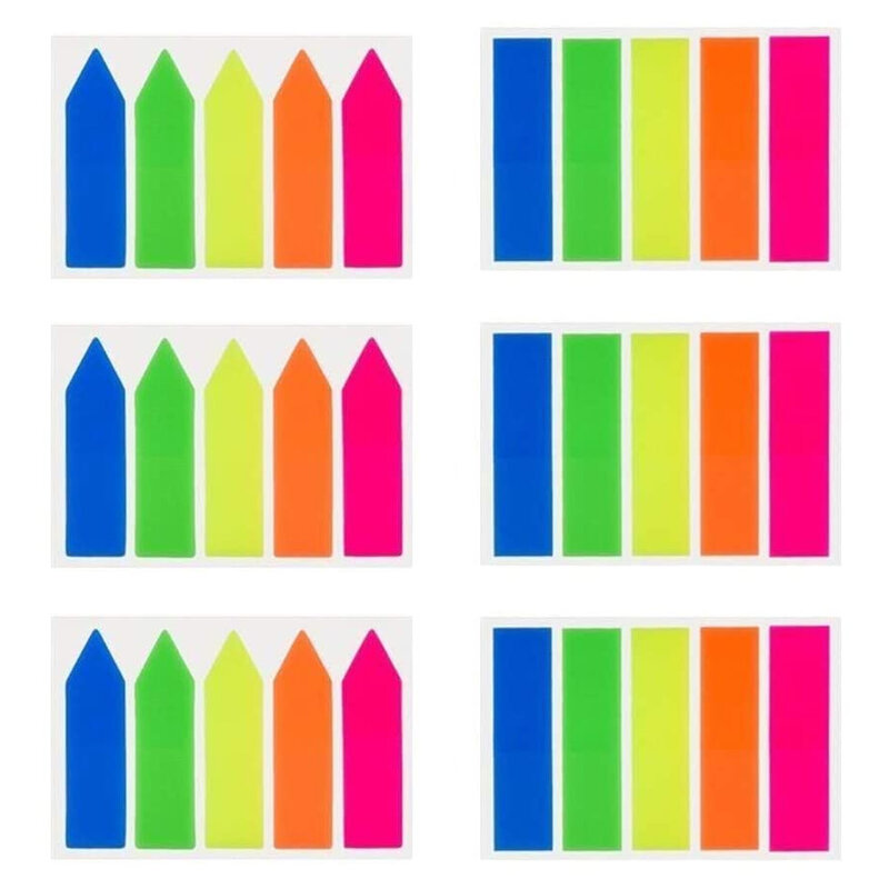 스티커 색인 탭, 쓰기 가능한 색상 투명 평면 페이지 마커, 파일, 노트, 책, 학교 선물, 사무용품, 840 개
