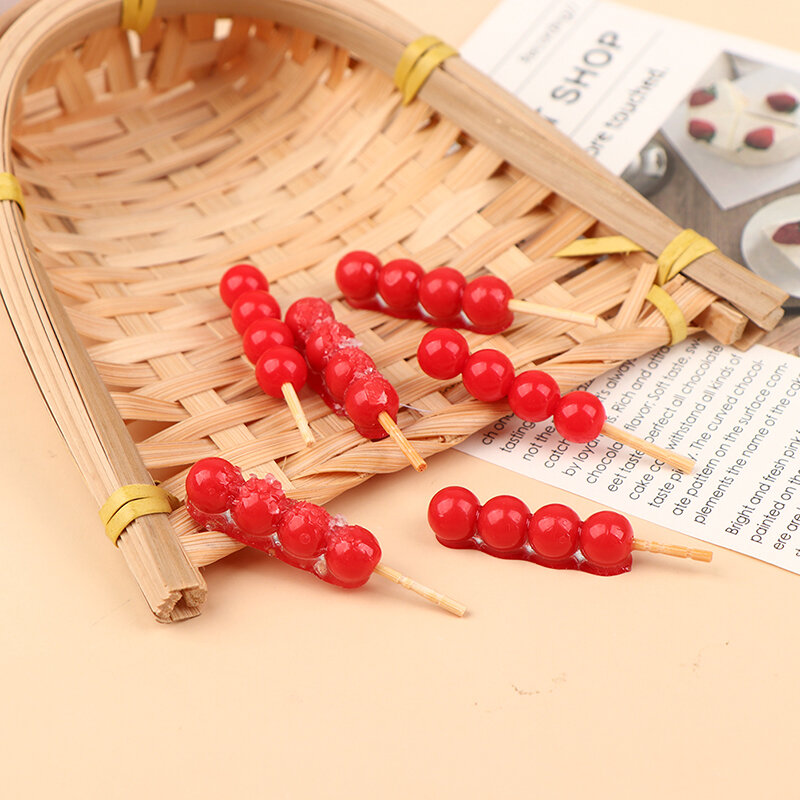 5 قطعة 1:12 دمية مصغرة الإبداعية الغذاء المسكرة القرع على عصا الغذاء نموذج ل بيت الدمية ديكور الاطفال اللعب هدية