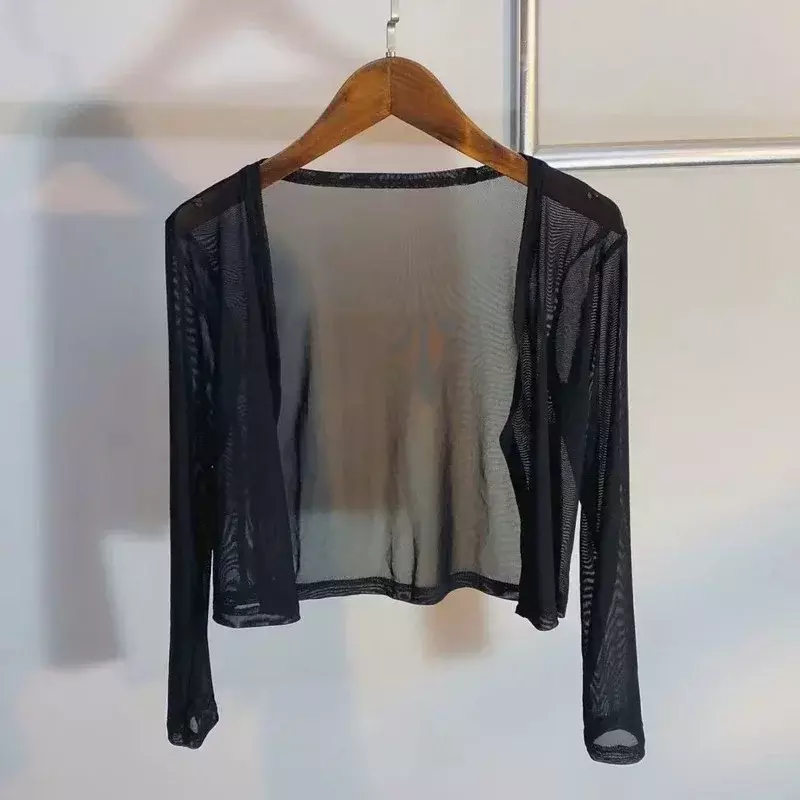 Sweter ramping payet kerah v musim semi musim gugur Cardigan wanita Streetwear tren Fashion Y2K mantel popularitas pakaian jala wanita