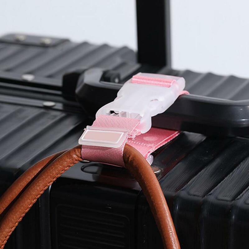 Ajustável Travel Bag Strap, Seguro Bagagem Nylon User-Friendly Minimalista, Suitcase Buckle, portátil Clip-On Lanyard