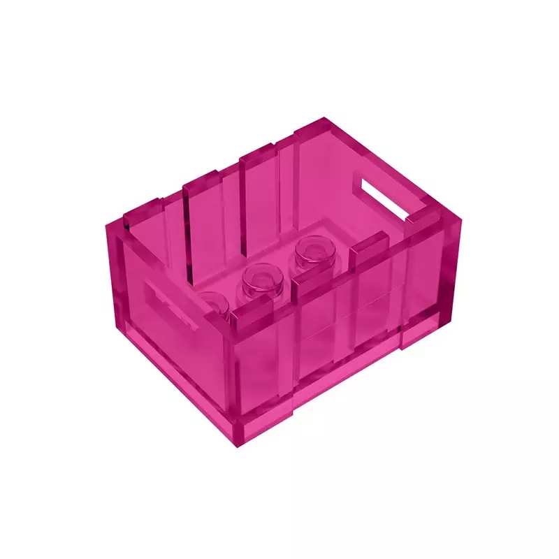 Gobricks GDS-1305 Container, Krat 3X4X1 2/3 Met Handgrepen Die Compatibel Zijn Met Lego 30150 Diy Educatieve Blokken Voor Kinderen