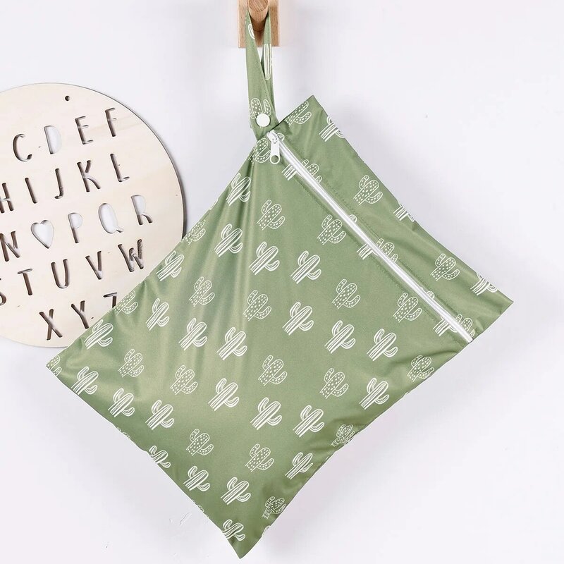 Elinfant, 1 шт., сумка для детских подгузников, одна карманная тканевая сумка, модный принт, моющаяся многоразовая Детская сумка