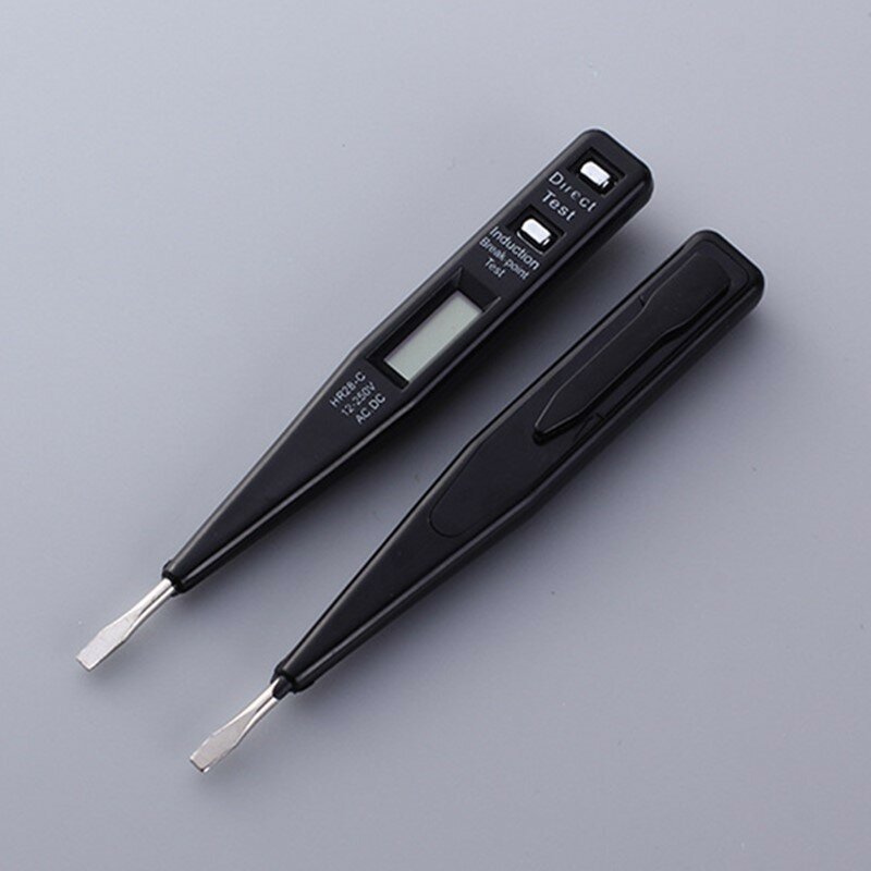 1 pces novo indicador elétrico medidor de tensão tester caneta digital voltímetro 12v-250v ac/dc tomada de energia detector sensor tester caneta