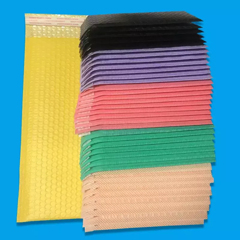 ซองไปรษณีย์แบบบับเบิ้ลฟองโพลีฟองกันกระแทกแบบปิดด้วยตัวเองถุงของขวัญสีชมพู/สีม่วง10ชิ้นถุงบรรจุภัณฑ์สำหรับใส่หนังสือ