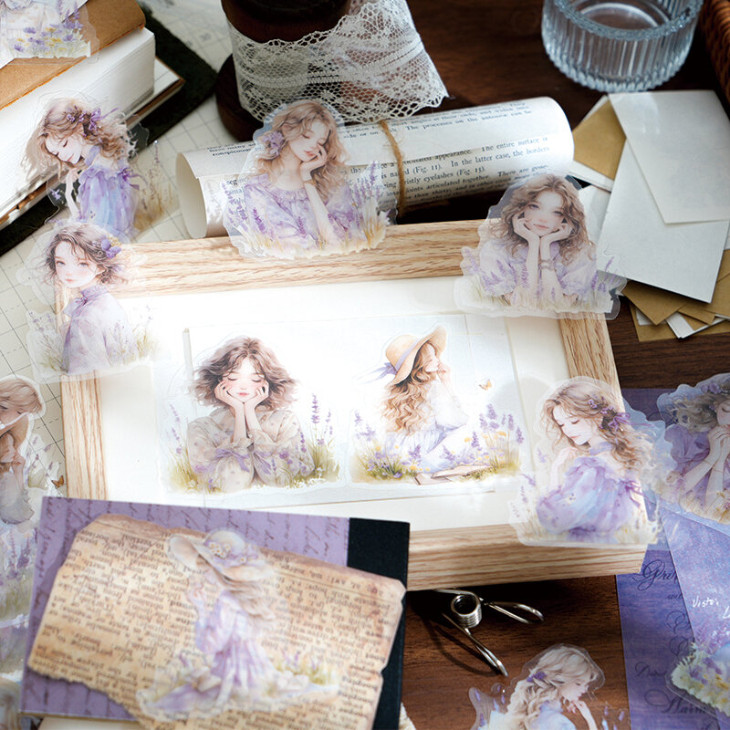 8 paket/LOT penanda seri Dream Girl stiker hewan peliharaan Dekorasi album foto