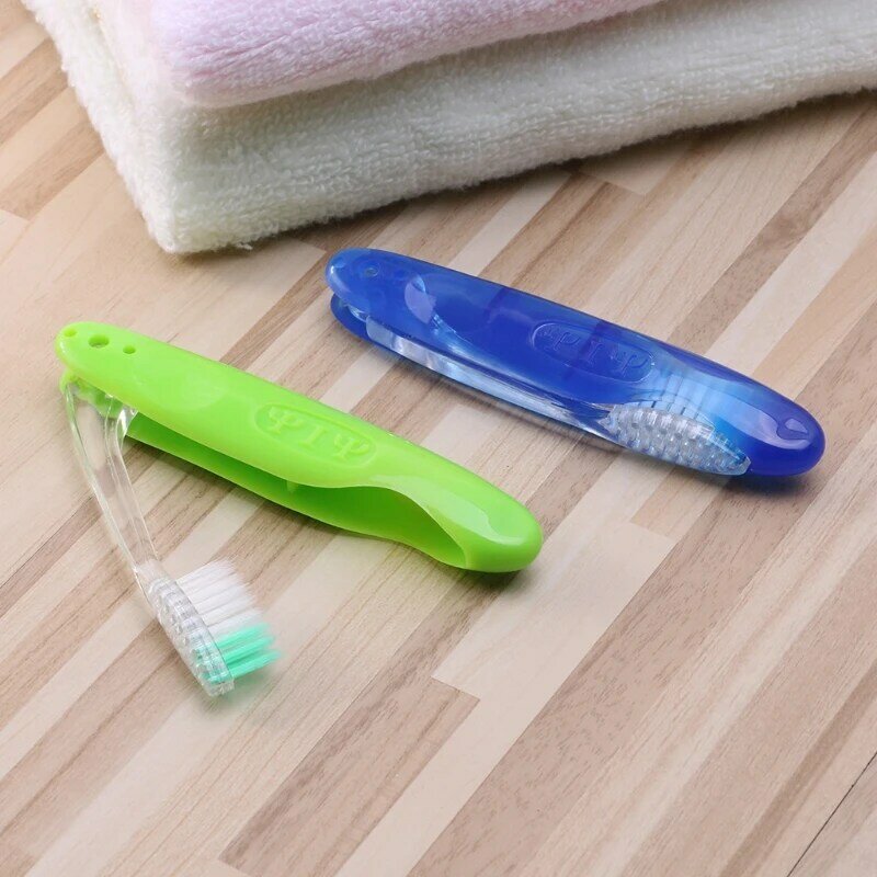 1pc dobrável escova de dentes portátil cabelo macio viagem acampamento caminhadas ao ar livre