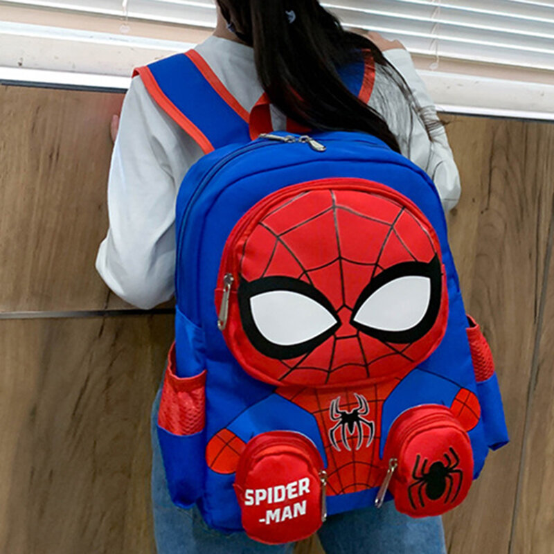 Mochilas de Spiderman para estudiantes, Bolsa Escolar de superhéroes, estéreo 3d de dibujos animados, mochila de guardería, bolsa de viaje para niños, regalo