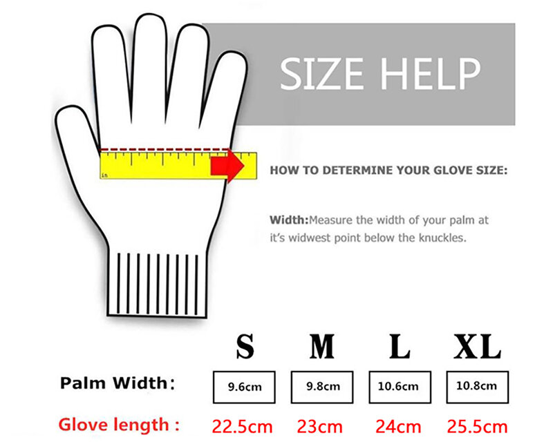 HPPE – gants résistants aux coupures, 1 paire, niveau 5, en acier, polyvalents, résistants aux rayures, de protection, de travail, noirs