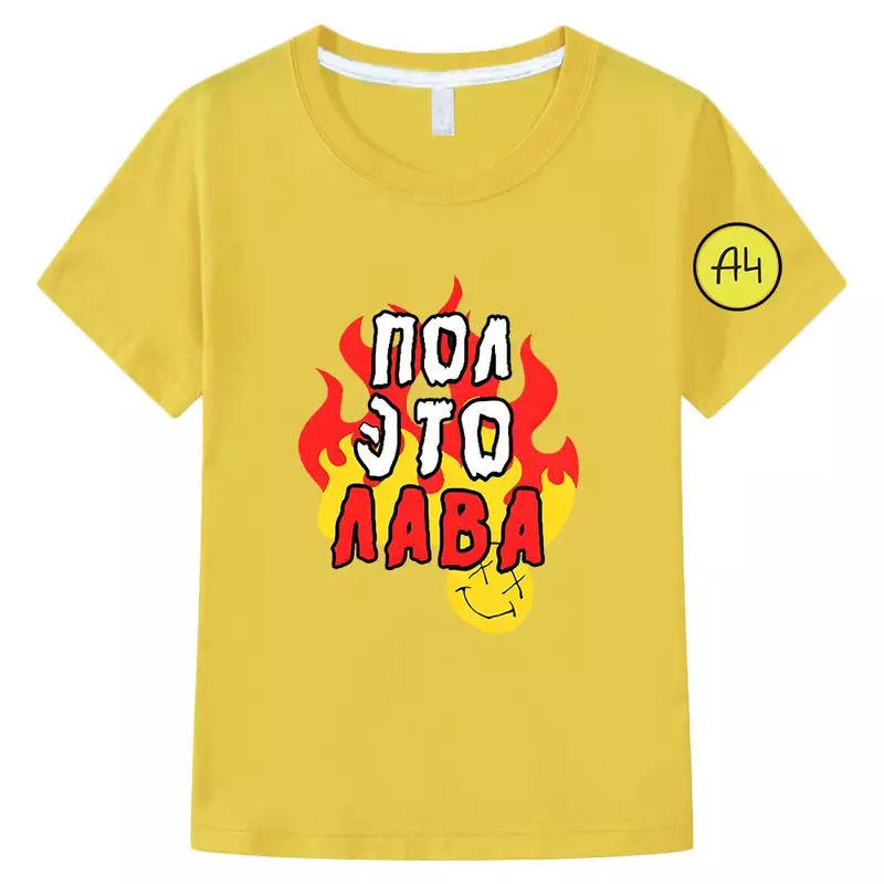 Мерч А4 VladA4 estetyczna koszulka z motywem Anime Kawaii koszulka kreskówka urocza Manga 100% bawełniana koszulka z krótkim rękawem dla chłopców/dziewcząt