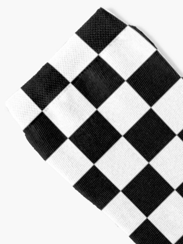 Chaussettes Ska Music à carreaux noirs et blancs pour hommes et femmes, cadeaux d'hiver pour la gym