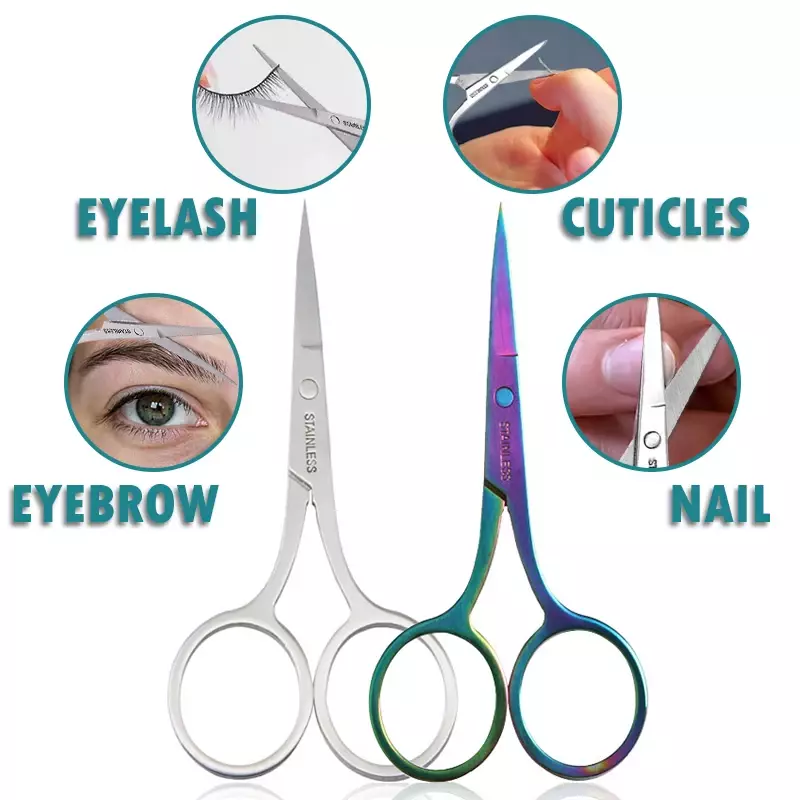 1Pcs Eyebrow Scissor Makeup Eyelash Trimmer  Facial Hair Remover Manicure Scissor Nail Cuticle Tool Beauty Scissors