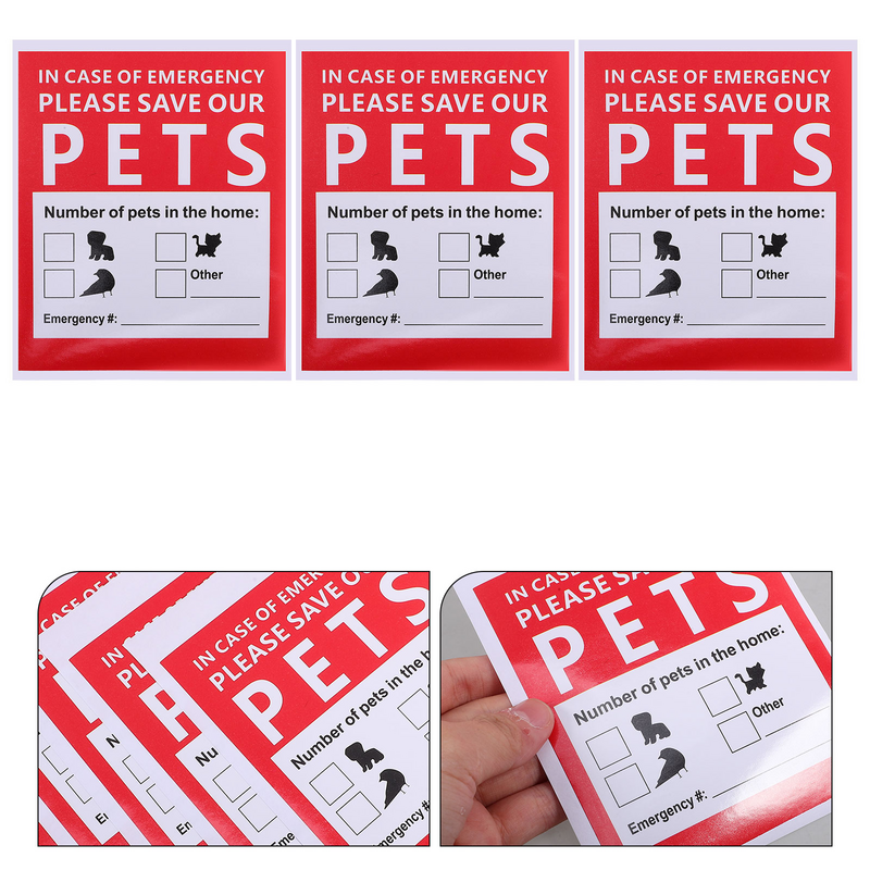 10 Vellen Raamsticker Label Stickers Accessoire Veiligheidswaarschuwing Sticker Home Brand