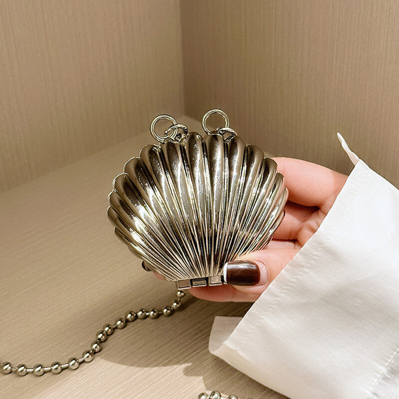 JIOMAY-monedero ligero con forma de corazón, Mini bolso cruzado de lujo de diseñador, exquisito bolso de noche informal para fiesta, monedero dorado