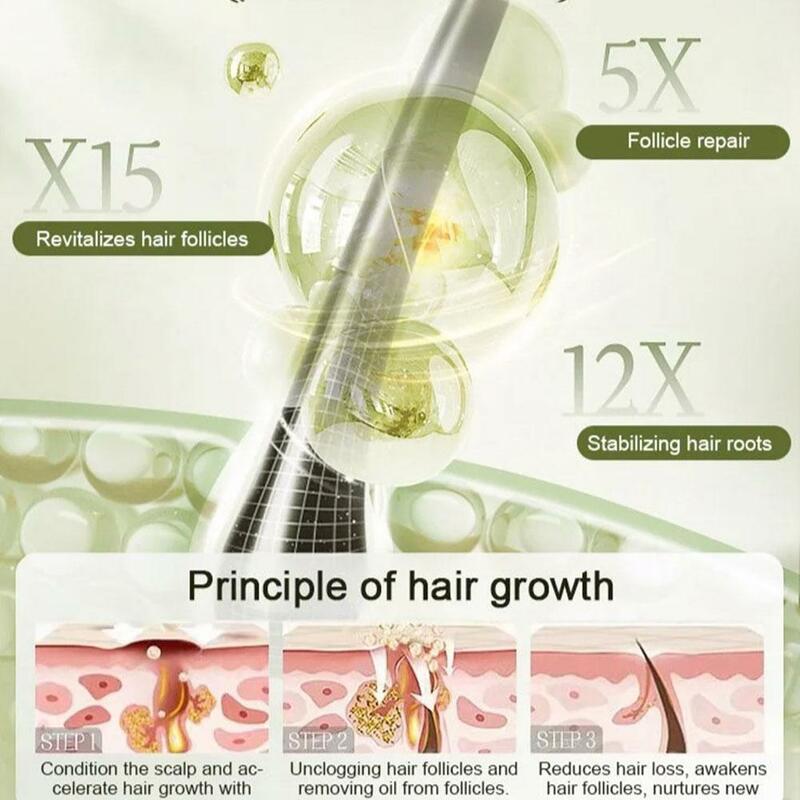 Ginger Plant Extract Shampoo Anti-Hair Loss, Polygonum Multiflorum Nourishing Hair Care, Shampoo Anti Stripping, 10pcs por caixa